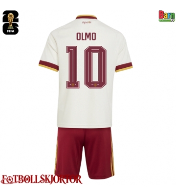 Spanien Dani Olmo #10 Borta Kläder Barn VM 2026 Kortärmad (+ Korta byxor)